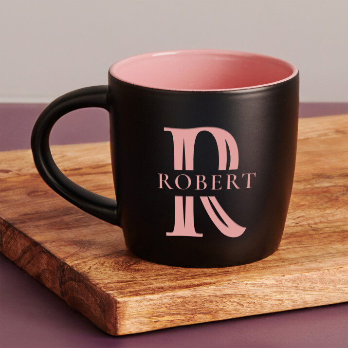 Initial Name - Schwarzer keramikbecher Initial Name - Schwarzer keramikbecher