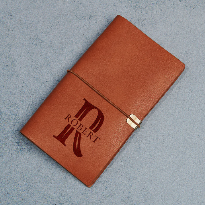 Initiale name - Retro Notizbuch