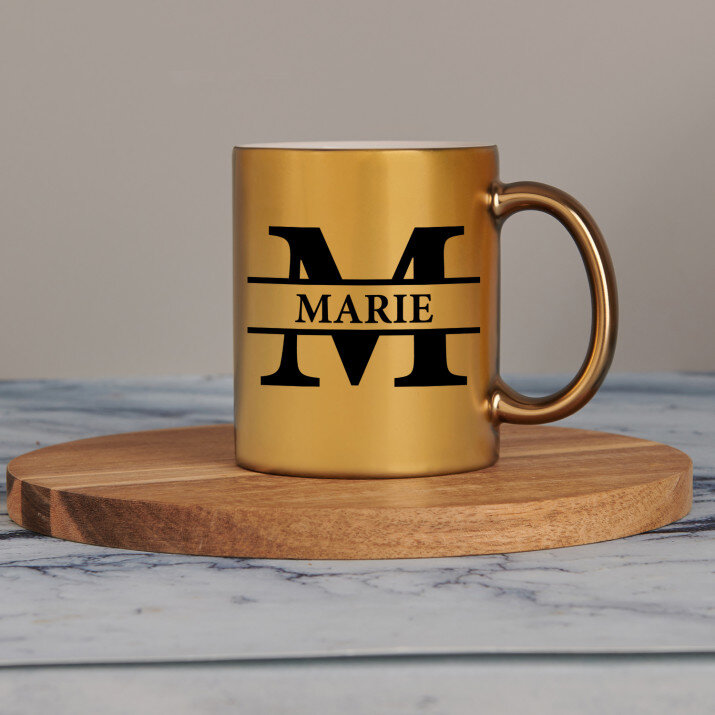 Initiale mit Namen - Goldbecher
