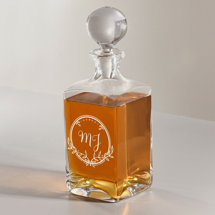 Initialen 2 - Whiskykaraffe mit Gravur