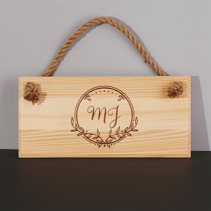 Initialen - Holzschild