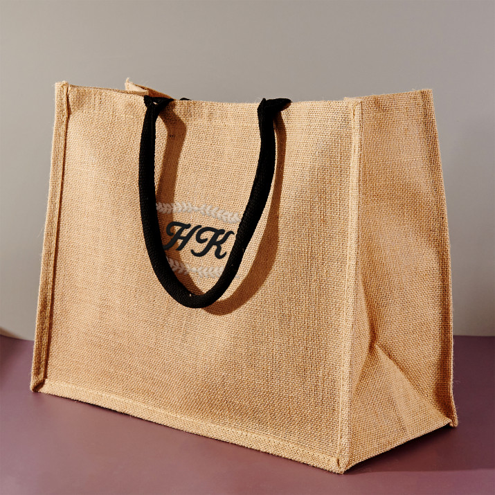 Elegante initialen - Jutetasche