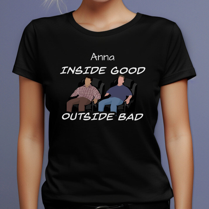 Inside good - Schwarzes T-Shirt für Damen