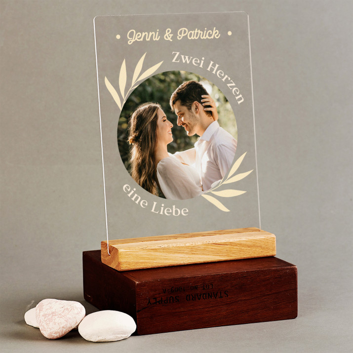 Zwei herzen eine liebe - Druck auf Acrylglas