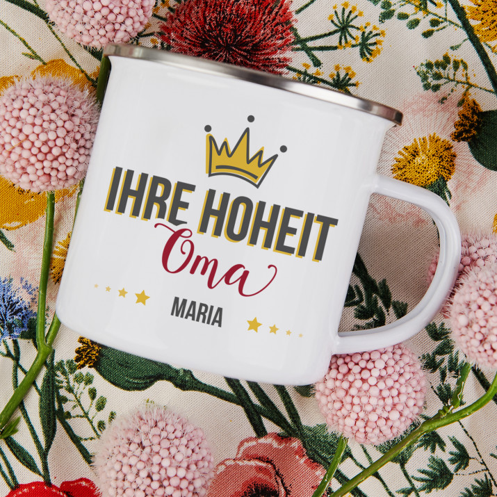 Ihre Hoheit - emaillierter Becher