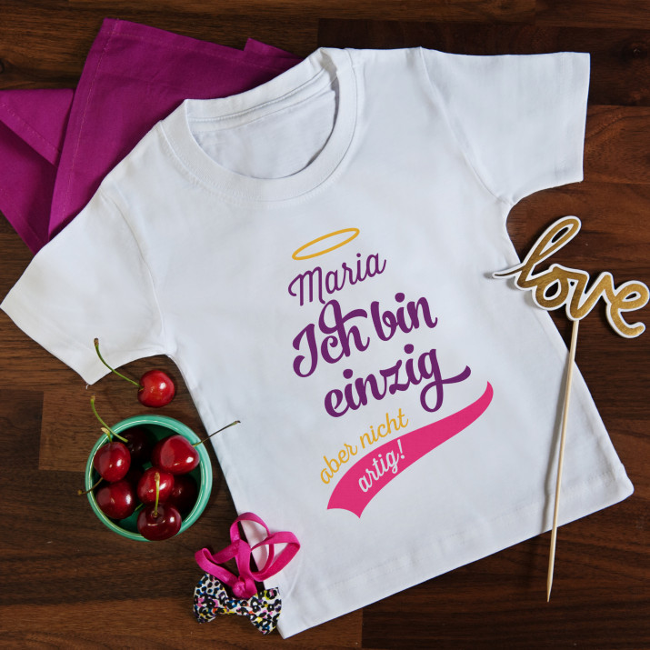 Ich bin einzig - T-shirt mit Aufdruck für Kinder