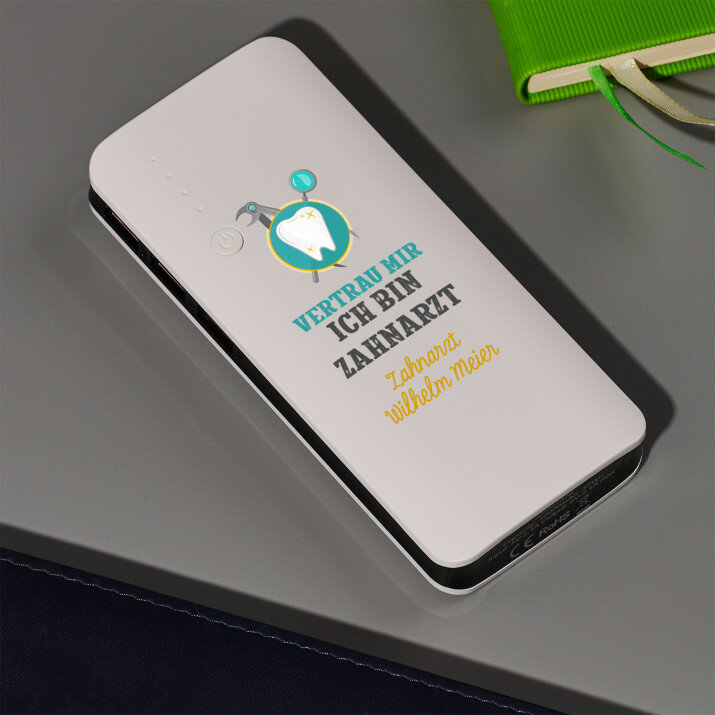 Ich bin Zahnarzt - Powerbank mit Druck 10000 mAh