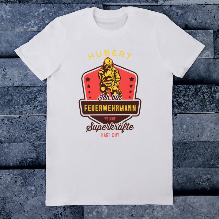 Ich bin Feuerwehrmann - T-Shirt mit Aufdruck für Herren