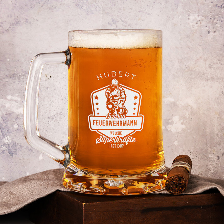 Ich bin Feuerwehrmann - personalisierter Bierkrug