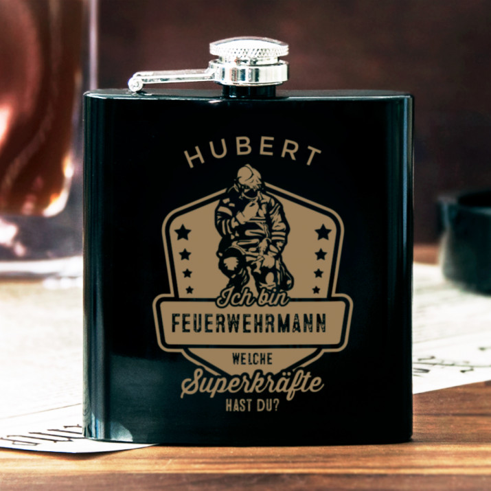 Ich bin Feuerwehrmann - Flachmann mit Gravur