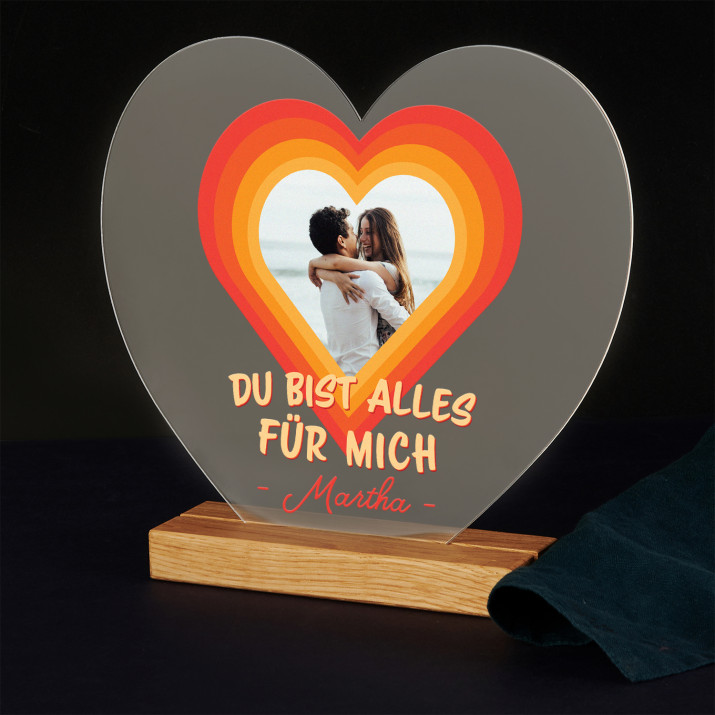 Du bist alles für mich Druck auf Acrylglas Herz GeschenkSpeziell.de
