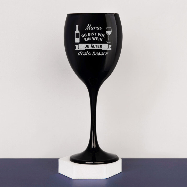 Du bist wie ein Wein - Weinglas mit Gravur