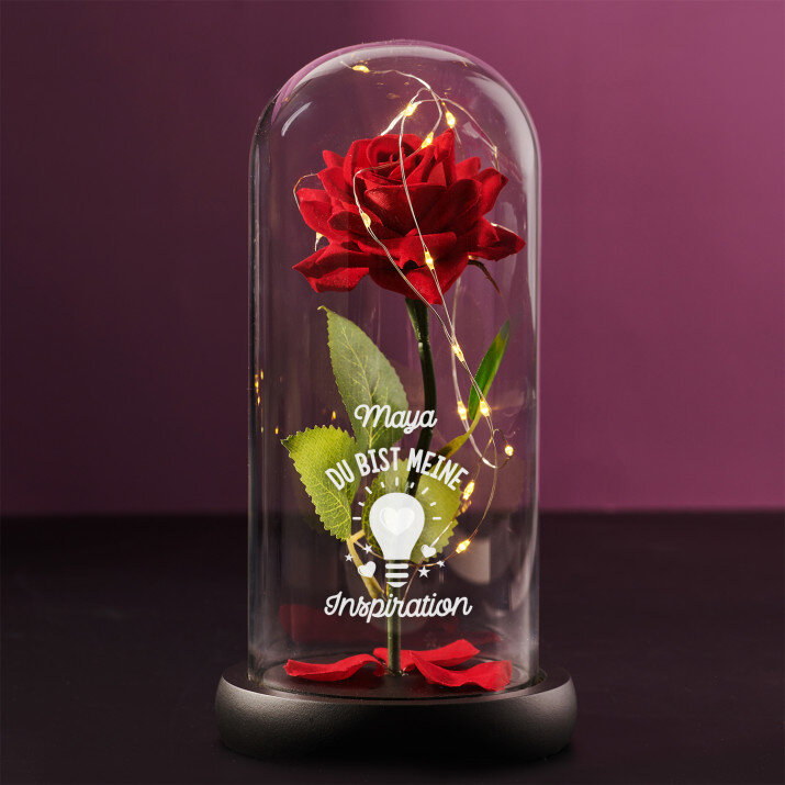Du bist meine Inspiration - Ewige Rose Im Glas