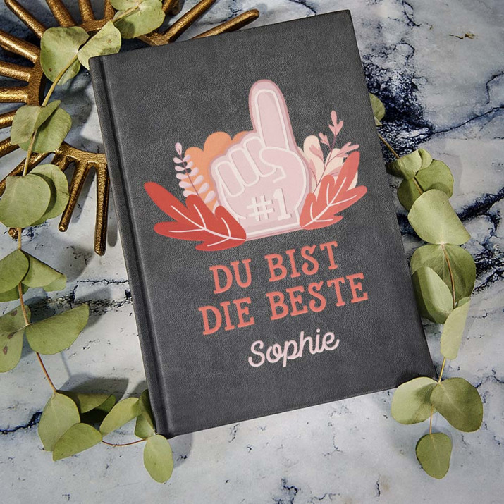 Du bist die Beste - Notizbuch A5 mit Aufdruck