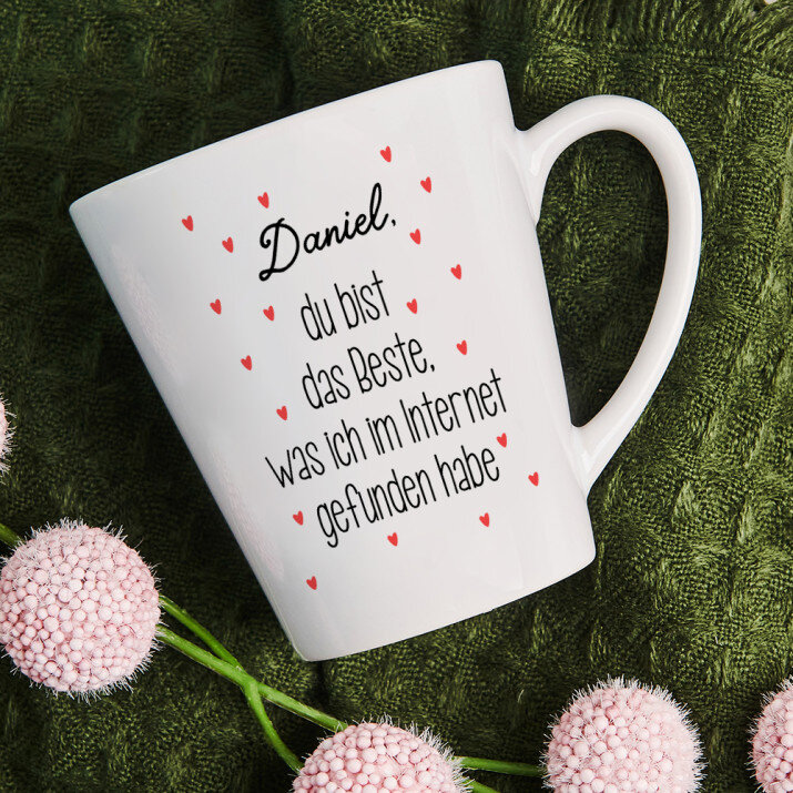 du bist das Beste, was ich im Internet gefunden habe - Personalisierte Tasse