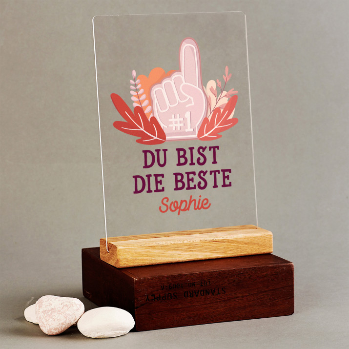 Du bist die beste - Druck auf Acrylglas