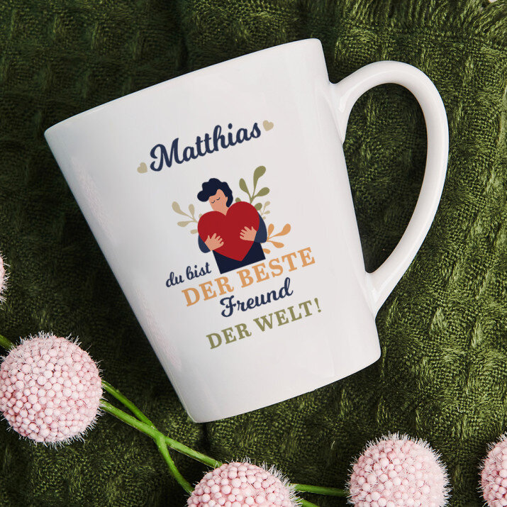 du bist der beste Freund der Welt - Personalisierte Tasse