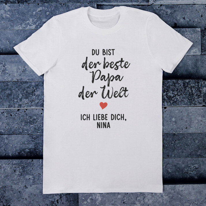 Du bist der beste Papa - T-Shirt mit Aufdruck für Herren