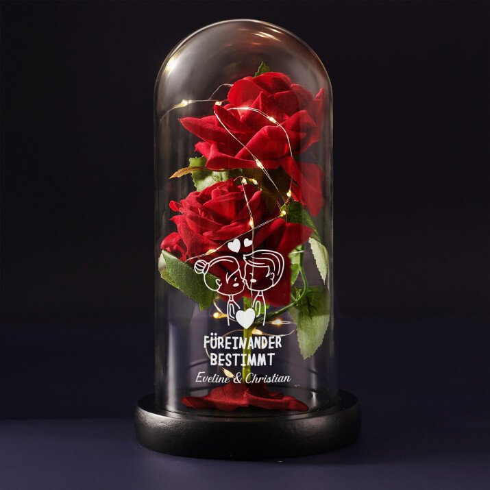 Wir sind füreinander bestimmt - Ewige Rose Im Glas