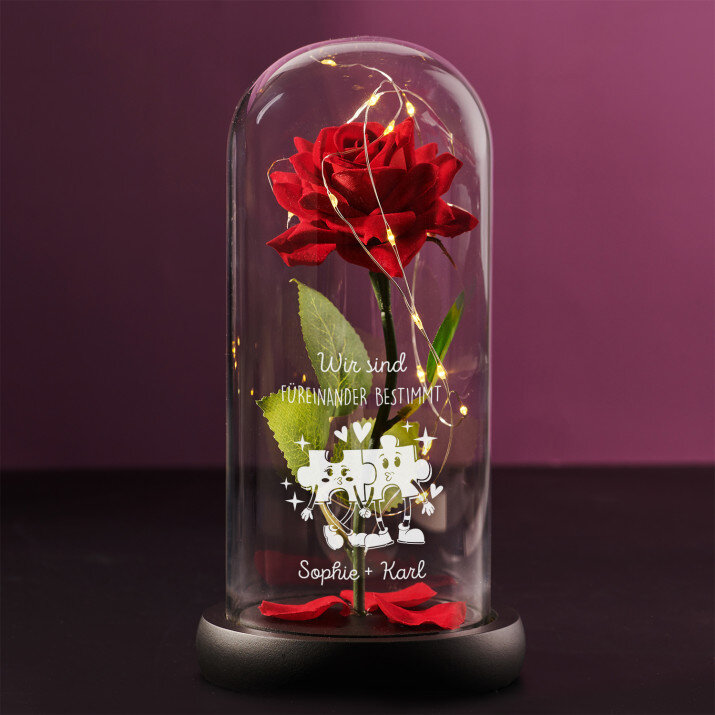 Wir sind füreinander bestimmt - Ewige Rose Im Glas