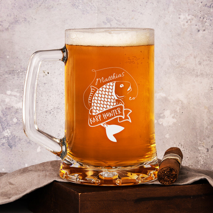 Karpfen Hunter - personalisierter Bierkrug