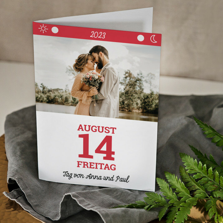 Seite Kalendar - Glückwunschkarte