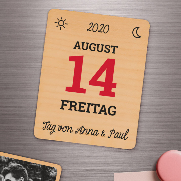 Kalenderblatt - Holzmagnet