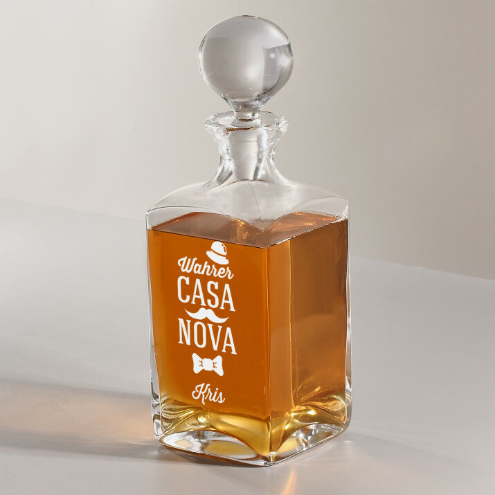Casanova - Whiskykaraffe mit Gravur