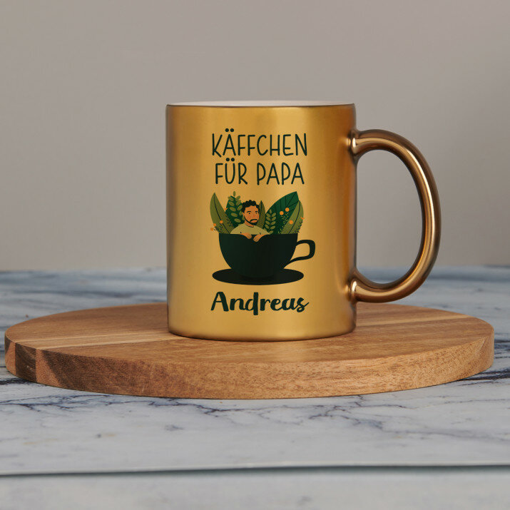 Käffchen für papa - Goldbecher