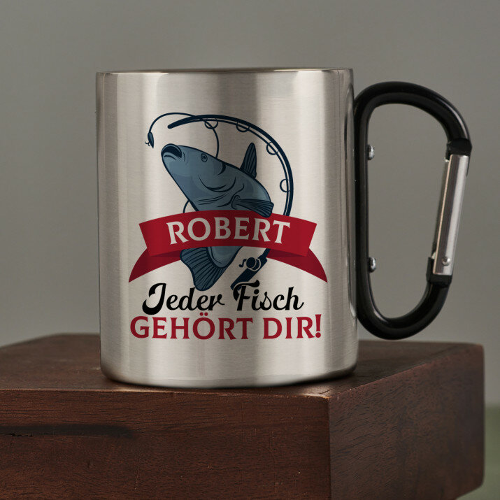 Jeder fisch gehört dir! - Karabinerbecher