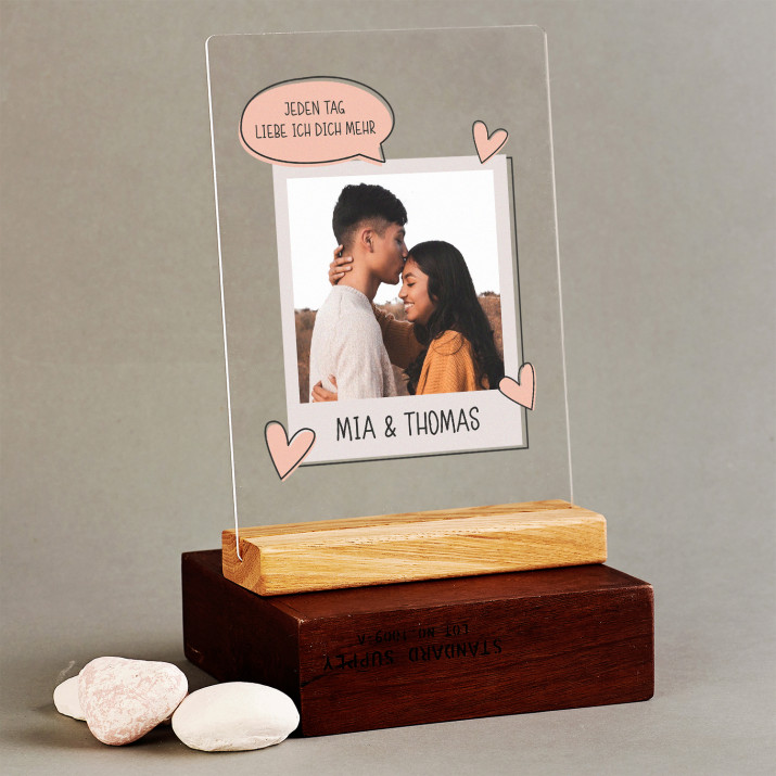 Jeden Tag liebe ich dich mehr - Druck auf Acrylglas