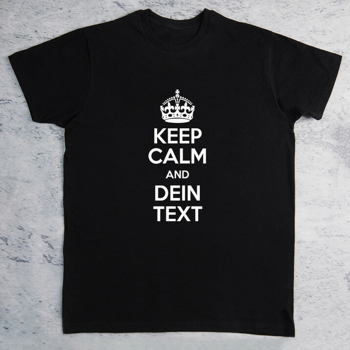 Keep calm - Schwarzes T-Shirt für Herren