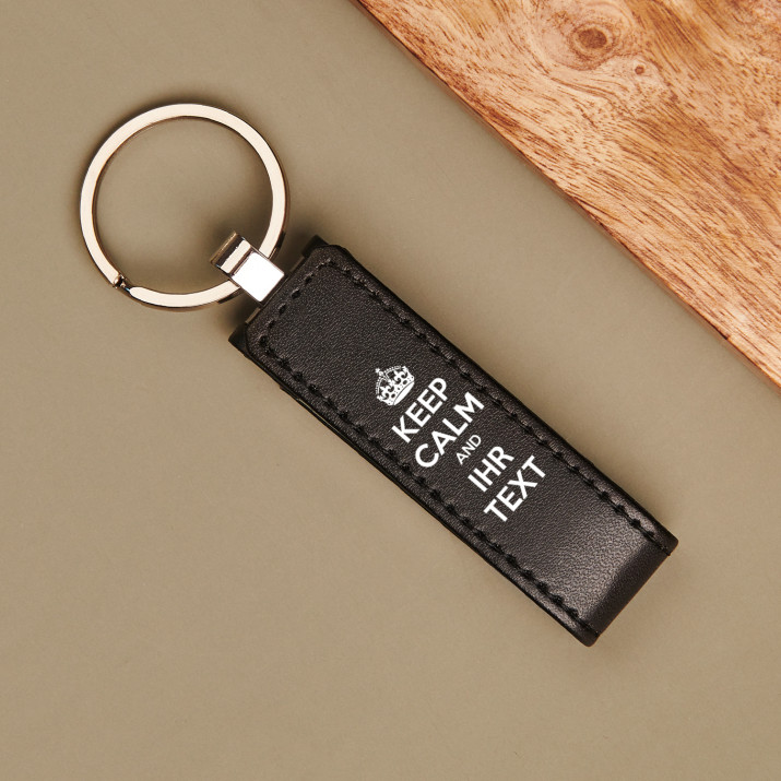 Keep calm - USB-Stick im Lederetui