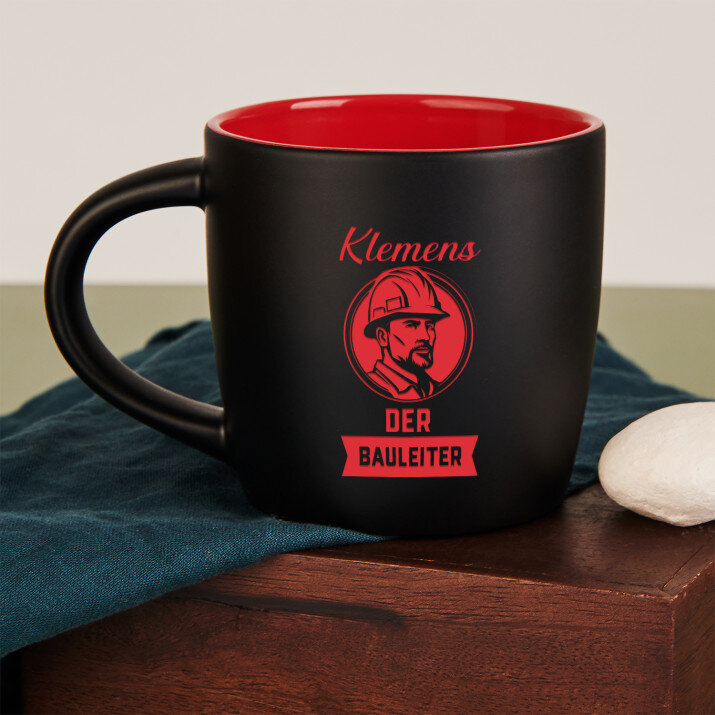 Bauleiter - Schwarzer keramikbecher Bauleiter - Schwarzer keramikbecher
