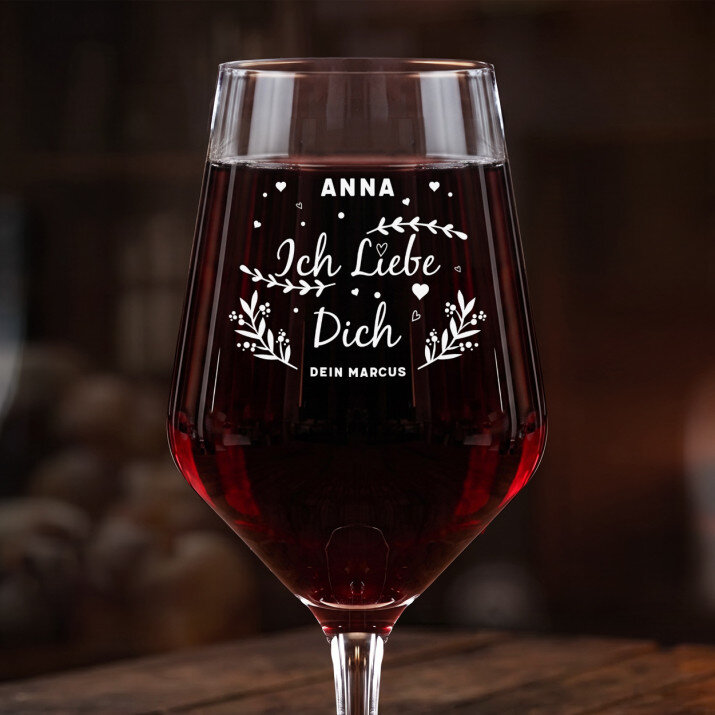 Ich liebe dich - Großes Weinglas