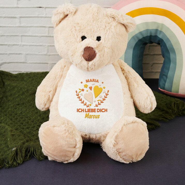 Ich liebe dich - Maskottchen mit Stickerei