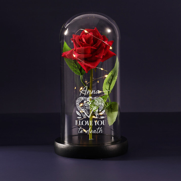 I love you to death - Ewige Rose Im Glas