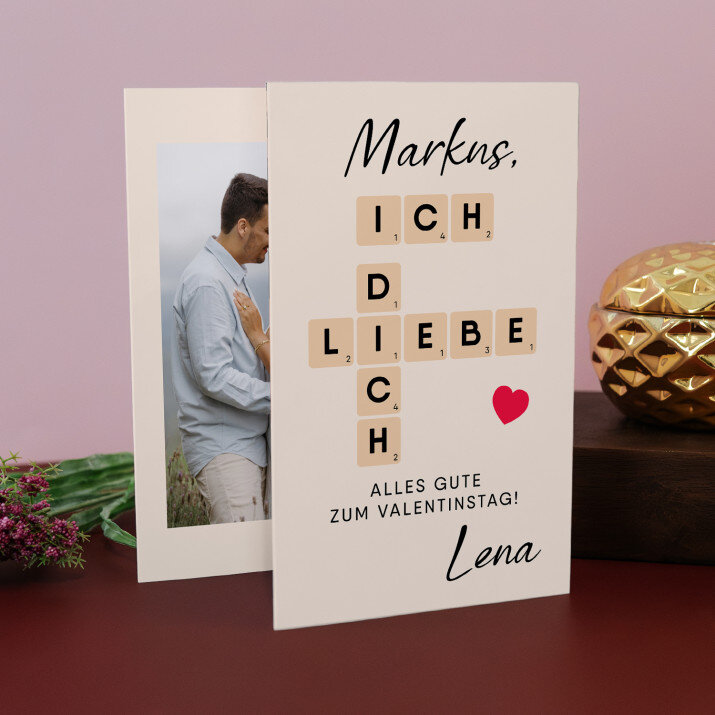 ich liebe Dich Scrabble - Fotos, harmonikaartig gefaltet