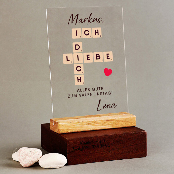 ich liebe Dich Scrabble - Druck auf Acrylglas