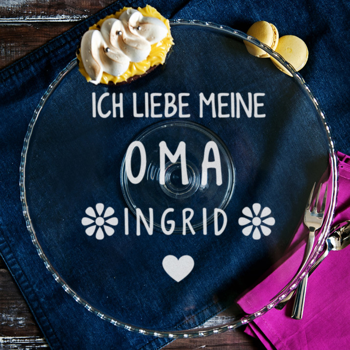 Ich liebe meine Oma - Tortenplatte