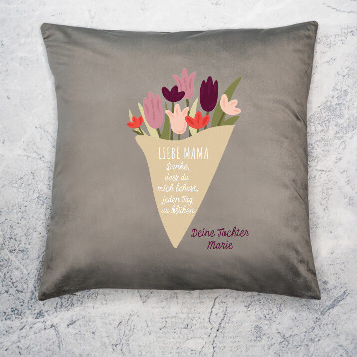 Liebe Mama Blumen - Kissen
