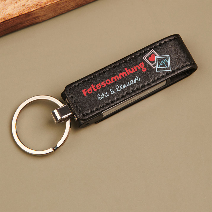 Fotosammlung - USB-Stick im Lederetui