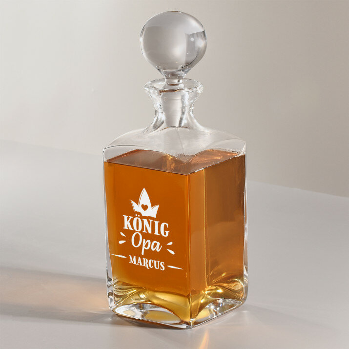 König Opa - Whiskykaraffe mit Gravur