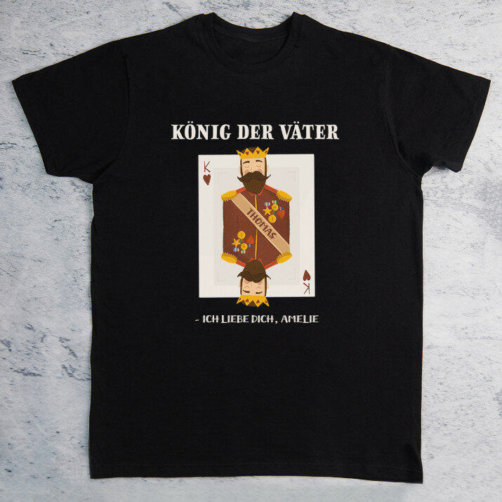 König der Väter - Schwarzes T-Shirt für Herren