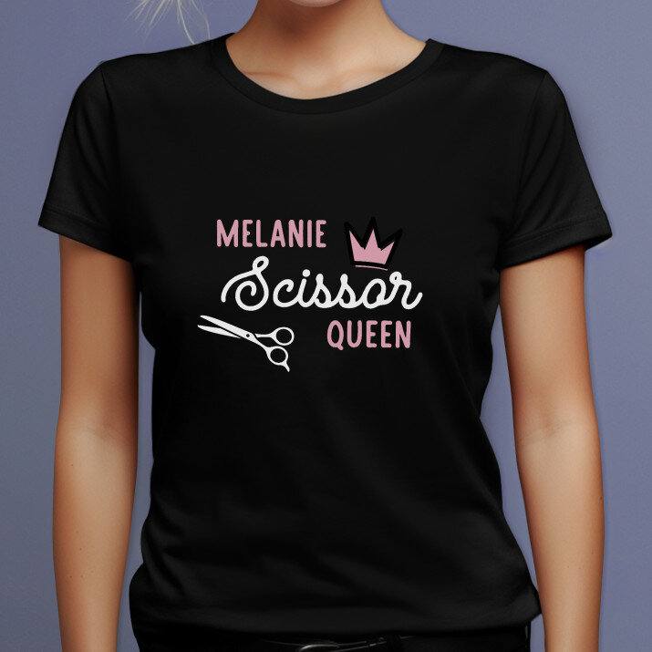 Scissor queen - Schwarzes T-Shirt für Damen