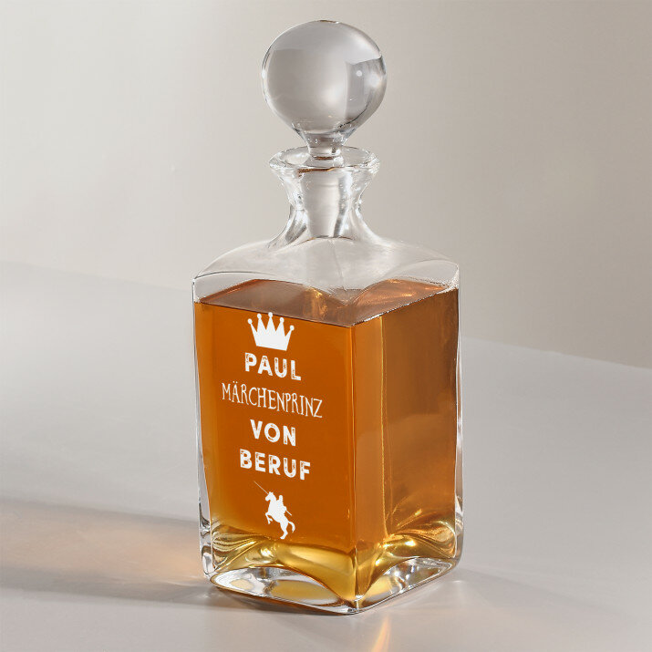 Märchenprinz - Whiskykaraffe mit Gravur