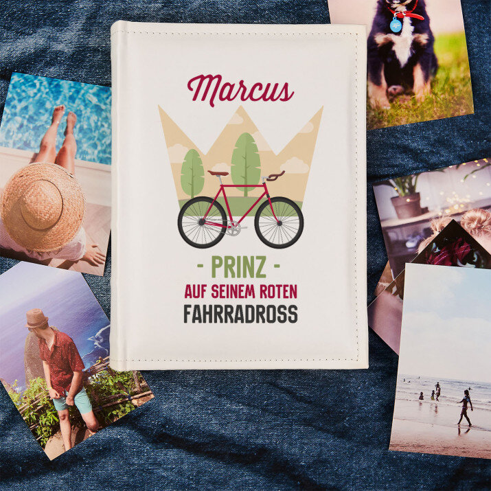 Prinz auf seinem Fahrradross - personalisiertes Fotoalbum
