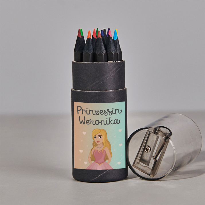 Prinzessin - 12-Buntstifte Set in Dose