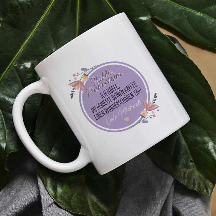 Hallo Prinzessin - Personalisierte Tasse