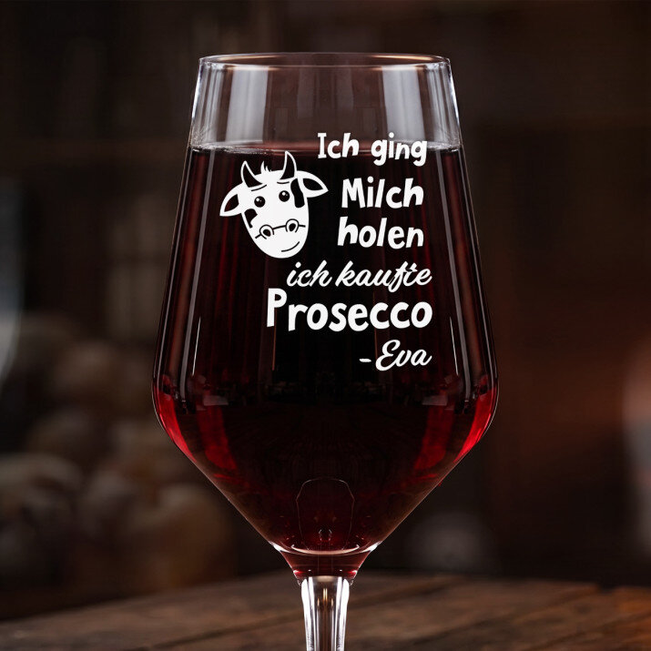 Ich kaufte prosecco - Großes Weinglas